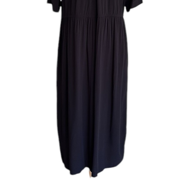 UNIQLO Ines De La Fressange Paris Black Long Dress Minimalist Relaxed Fit XS - Picture 9 of 14